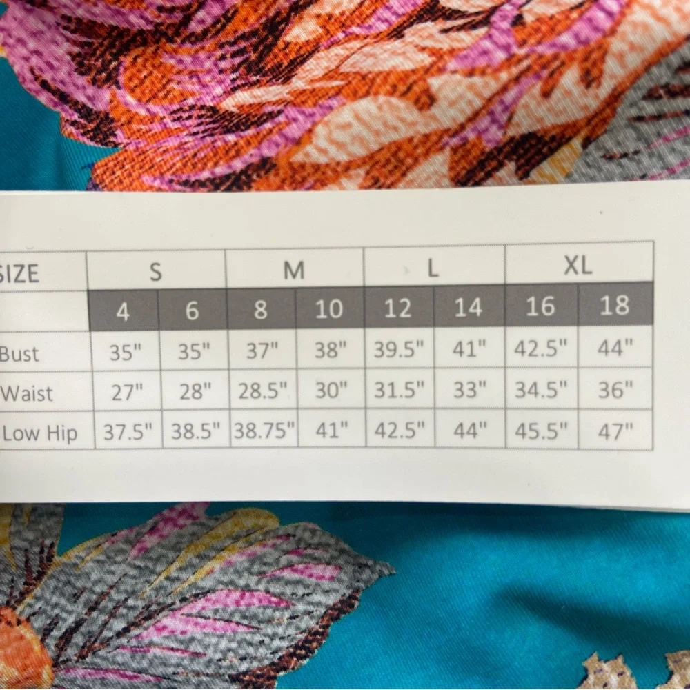 Jantzen Front Wrap Peplum Tankini Swimsuit Top Size 16